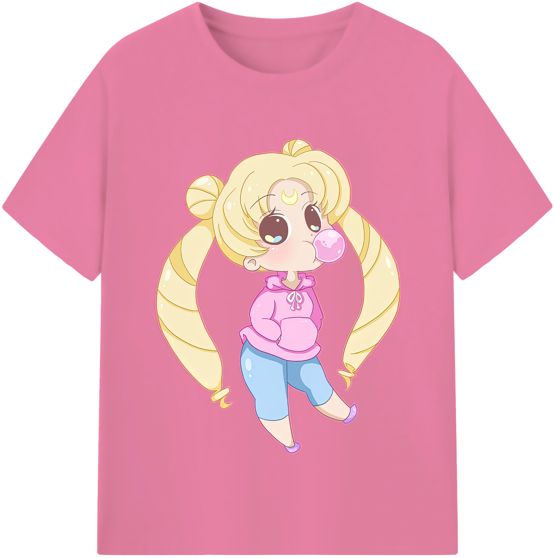 （画像用） 美少女戦士セーラームーン 愛野 美奈子 あいの みなこ Sailor Moon Aino Minako 綿100％半袖Tシャツ（フロントプリント）
